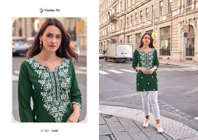 Ruhana Vol 2 By Vamika Nx Rayon Ladies Tunic Top Wholesale Shop In Surat